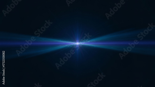 Abstract blue light streak effect on dark background creates a sense of speed and technology concept