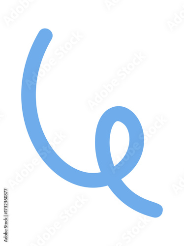 Blue color twisted loop line