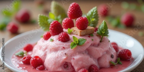 Playful Food Art  Creating a Tiny World from a Delicious Raspberry Dessert