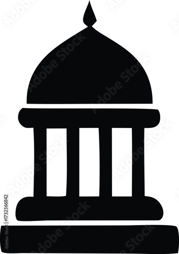 Classic civic building silhouette symbol architectural landmark iconic government structure public space emblem