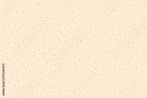 Ecru grain paper texture. Vintage textured background with dots, speckles. Natural cream grunge surface for design. Craft repeating wallpaper, abstract backdrop concept.