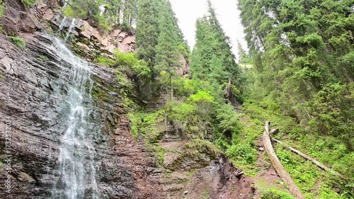 Maidenly Plates Waterfall at Kok Jaik in Kyrgyzstan