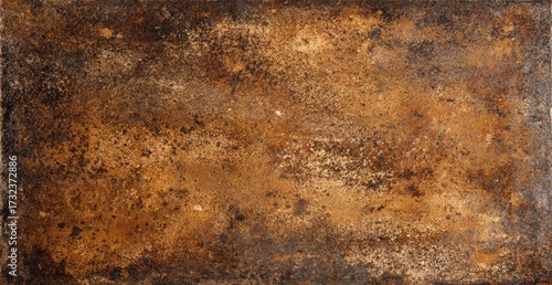 Rustic, textured, rectangular tile with warm, earthy brown and burnt sienna tones