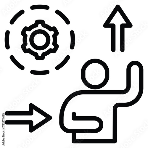 Elicit Lesson Plan Icon Line Vector Illustration