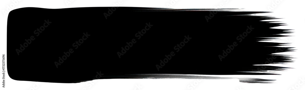Obraz premium PNG Black rectangle brush line