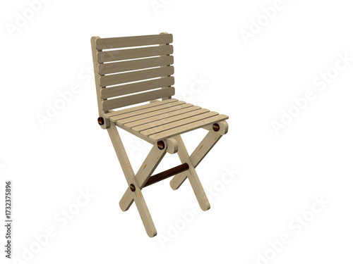 Wooden folding chair for outdoor and indoor use