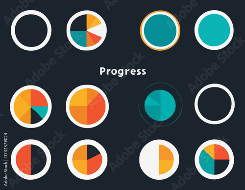 Circle Loading and Progress Bars Collection Set