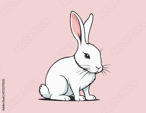 White easter rabbit