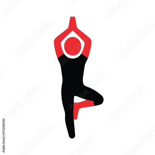 Yoga Pose Icon Vector Illustration for Balance and Wellness