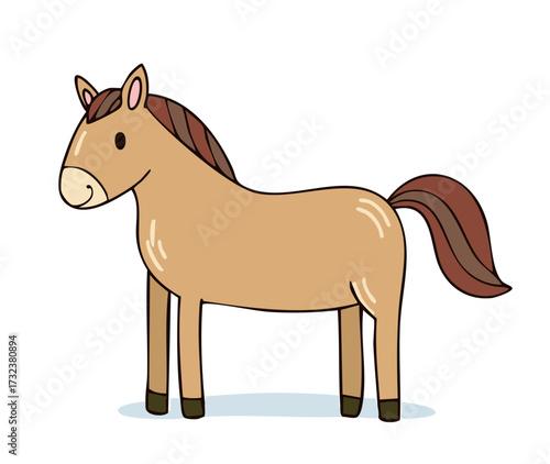 Cute little horse character vector artwork