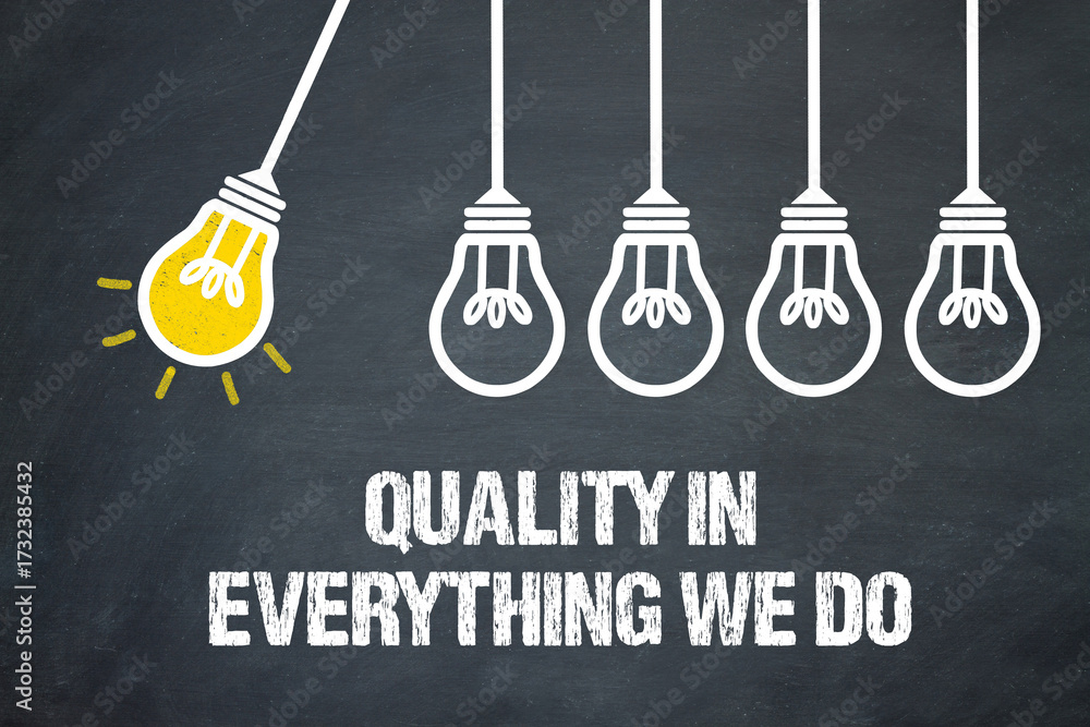 Fototapeta premium Quality in everything we do