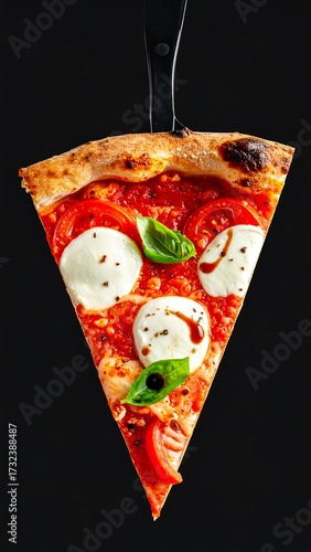 Wallpaper Mural Close-up pizza slice, showcasing toppings Torontodigital.ca