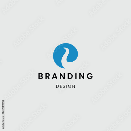 Creatively shaped security logo for eco lifestyle.