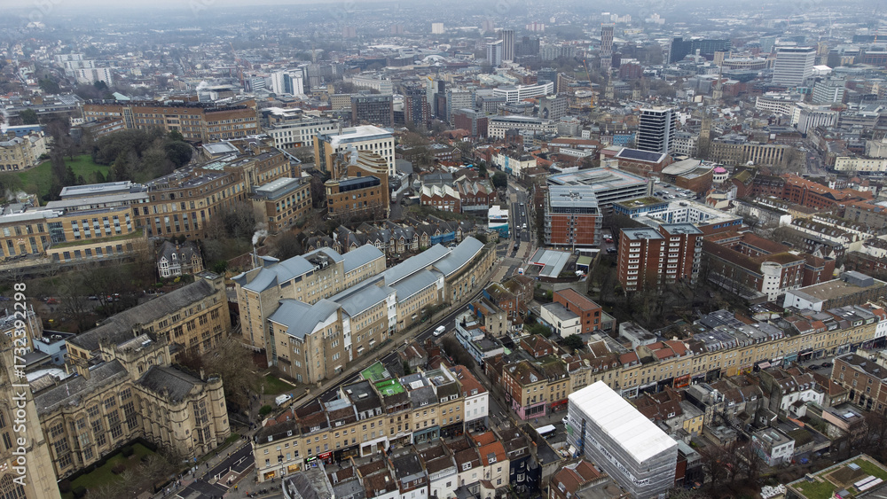 Obraz premium The Centre of Bristol from the air