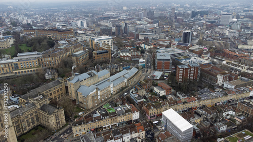 The Centre of Bristol from the air