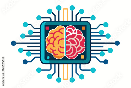 AI chip, artificial intelligence, microchip, processor, semiconductor, circuit board, neural network, machine learning, deep learning, digital brain, computer hardware, central processing unit, mother