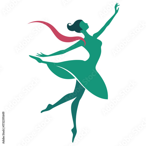 ballet dancer vector illustration