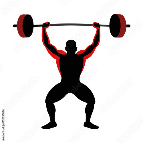 3d man lifting weights