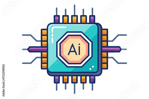 AI chip, artificial intelligence, microchip, processor, semiconductor, circuit board, neural network, machine learning, deep learning, digital brain, computer hardware, central processing unit, mother