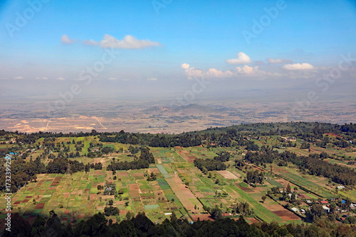 Fotografija View down into the Great Rift Valley, Kenya Africa