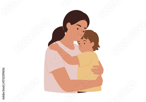 Mother holding child