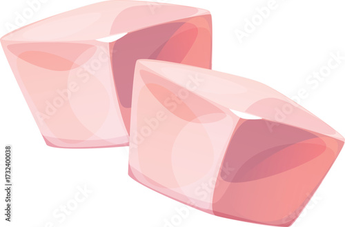 vector illustration of paneer cubes