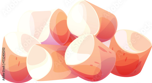 vector illustration of marshmallows