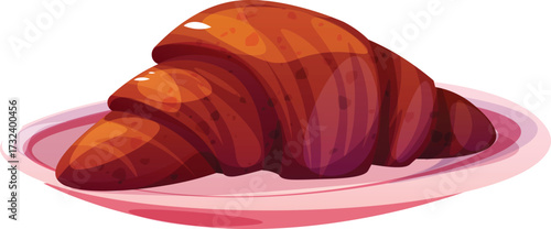 vector illustration of a croissant
