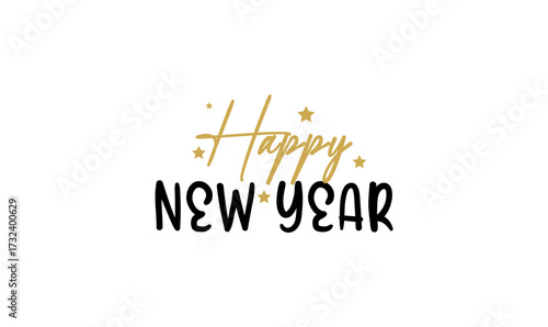 happy new year text, vector, new year 2026 and art happy new year 