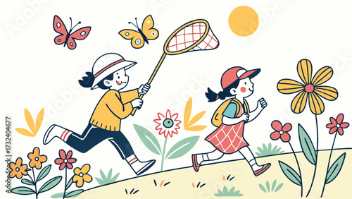 Childrens explorers cashing butterfly 