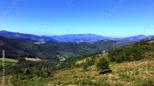 panorama of the mountains in summer
