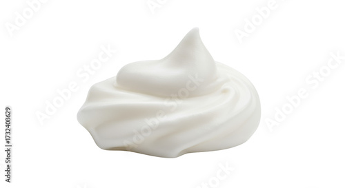 Tableau sur toile Swirl of whipped cream isolated PNG, creamy topping for desserts and beverages o