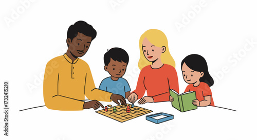 Vector illustration family life