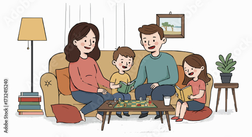 Vector illustration family life