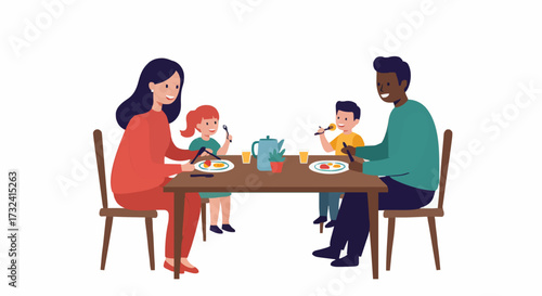 Vector illustration family life