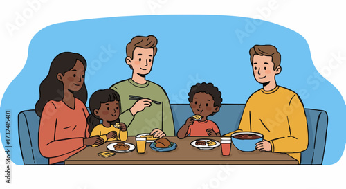 Vector illustration family life