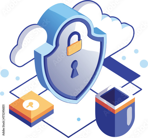 Cyber Security and Cloud Data Protection with Digital Shield Concept