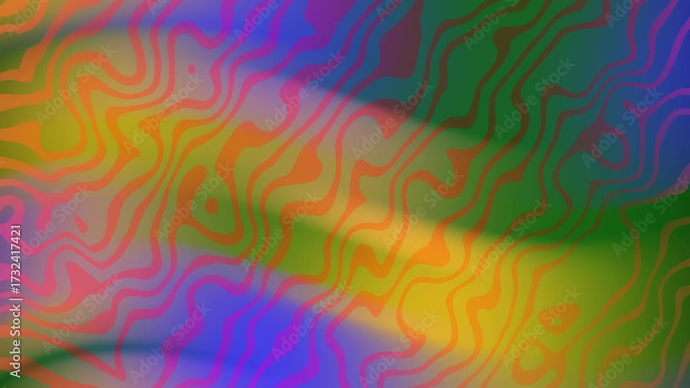 Abstract colorful pattern suitable for backgrounds, textiles, or digital designs. Vibrant waves, diagonal light streaks create dynamic visual appeal.