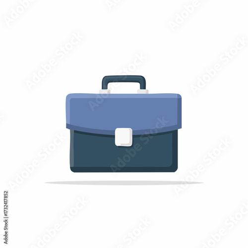 Classic blue briefcase with a secure latch and sturdy handle for business and travel