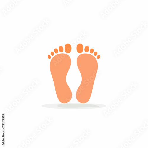 Human feet foot vector illustration cartoon style pair of footprints healthcare