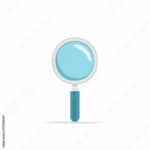 Magnifying Glass Illustration for Searching and Investigation Tool in Scientific Research or Discovery