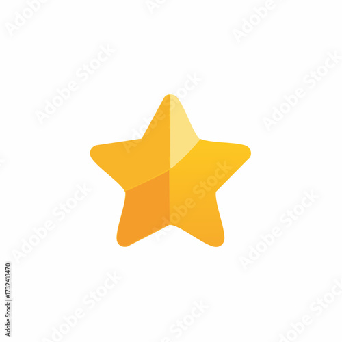 Stylized Golden Star Emblem With Deep Gradient and Subtle Shadows