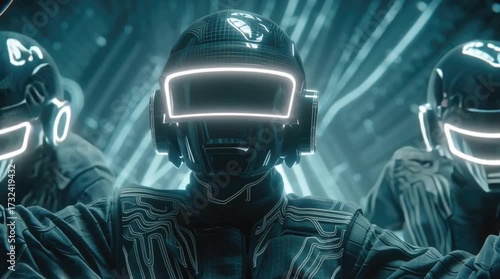 Daft Punk-esque Robots in a Futuristic Setting