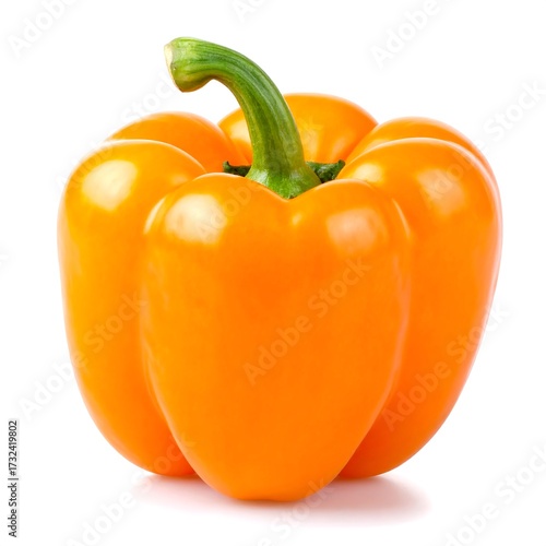 Single orange bell pepper