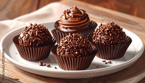 Chocolate treats on a plate