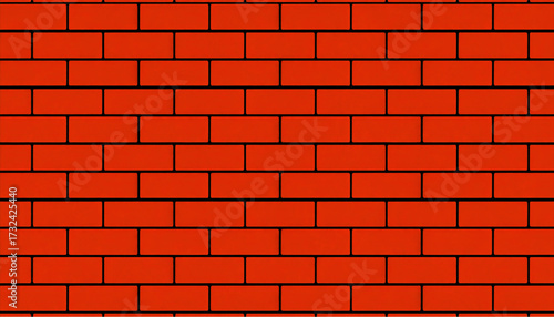 Illustration of a classic red brickwork facade, a seamless background pattern representing solid urban structure