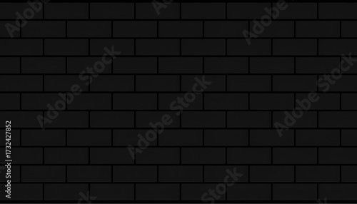A versatile dark charcoal brick wall texture creating a clean, seamless, and sturdy background pattern for modern architectural designs