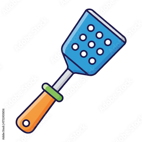 Blue Kitchen Spatula Illustration