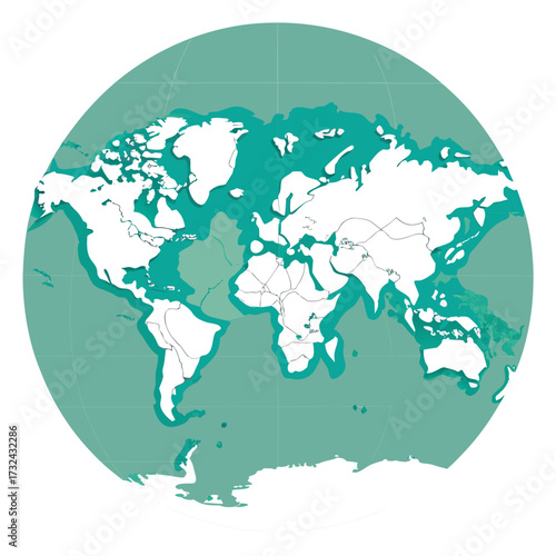 map of the world with globe