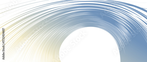 Distorted and deformed lines vector abstract background, curvature of space, 3D linear flow curve shape, science fiction.